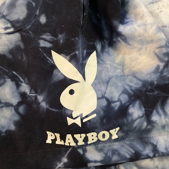 PLAYBOY Tie Dye Navy Shorts - Picture 3 of 3